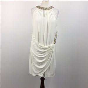 White mini dress with beading!